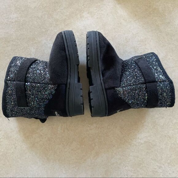 Bebe girls boots black sparkle size 7 - Picture 3 of 6